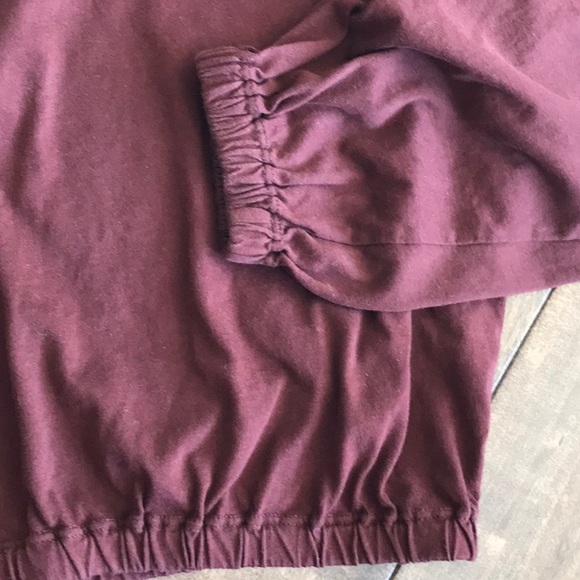 Aritzia Wilfred Jolie Crop Tshirt-Burgundy-Size M - Picture 5 of 10